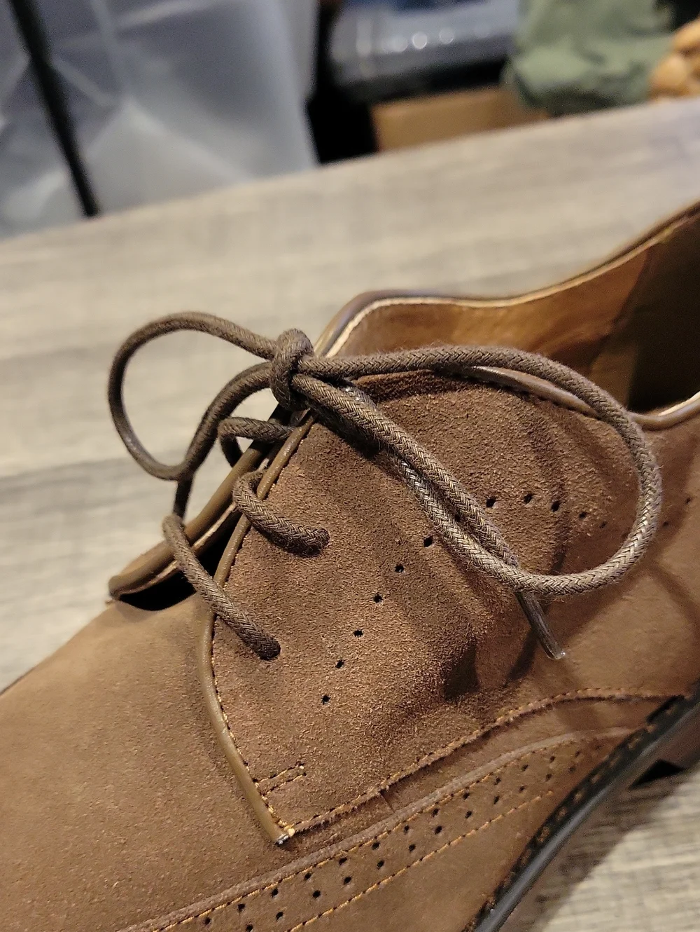 Stacy Adams Dalton Chocolate Suede Leather Wing Tips,Sz. 11 Med.NWT